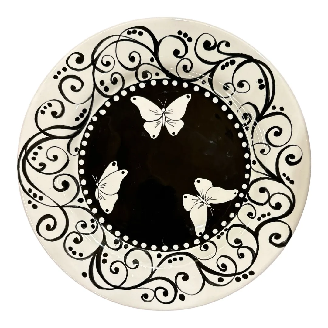 29 cm Dinner Plate – L&L Collection 1 – Black and White