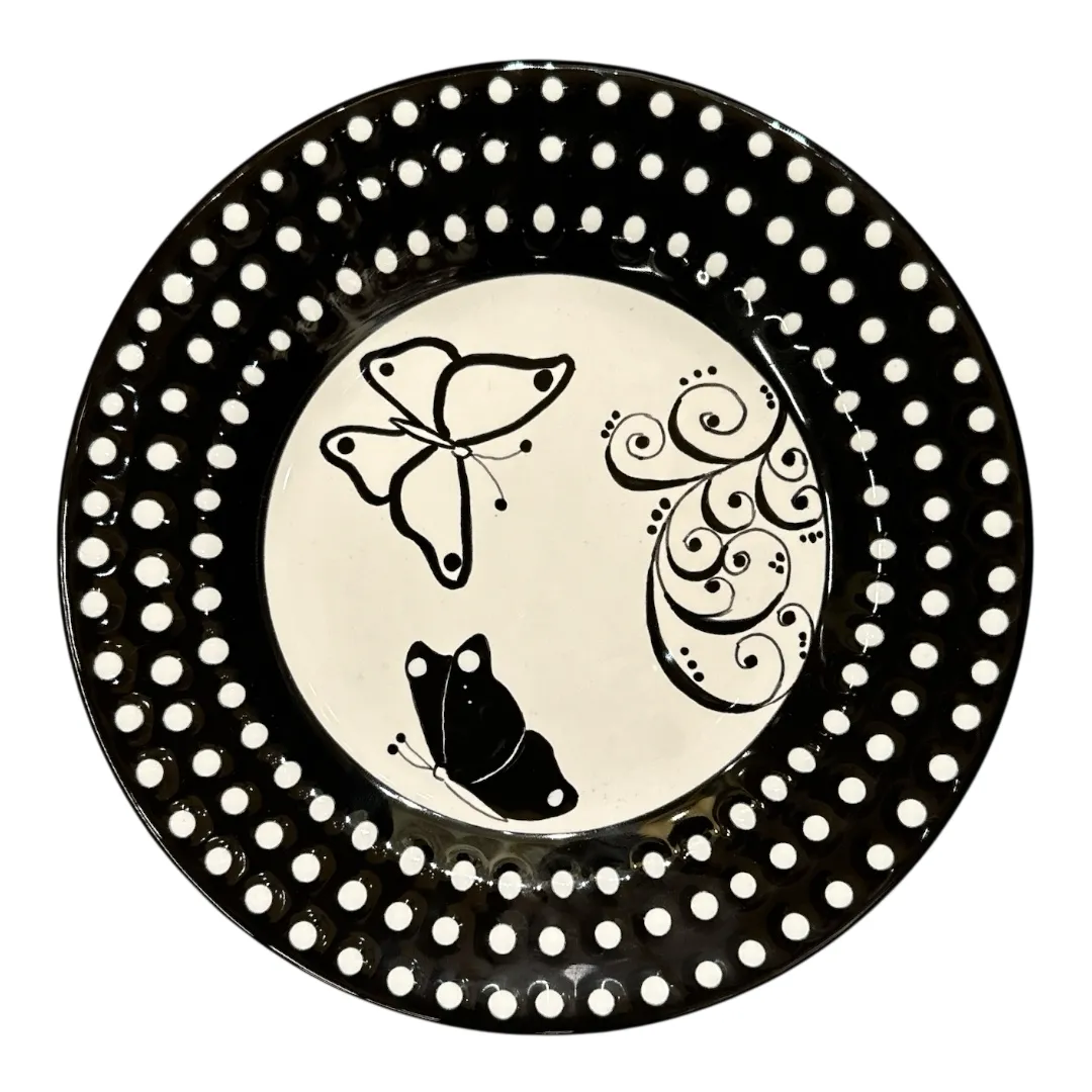 Piatto Dessert D.21 cm – Collezione L&L 2 – Black and White