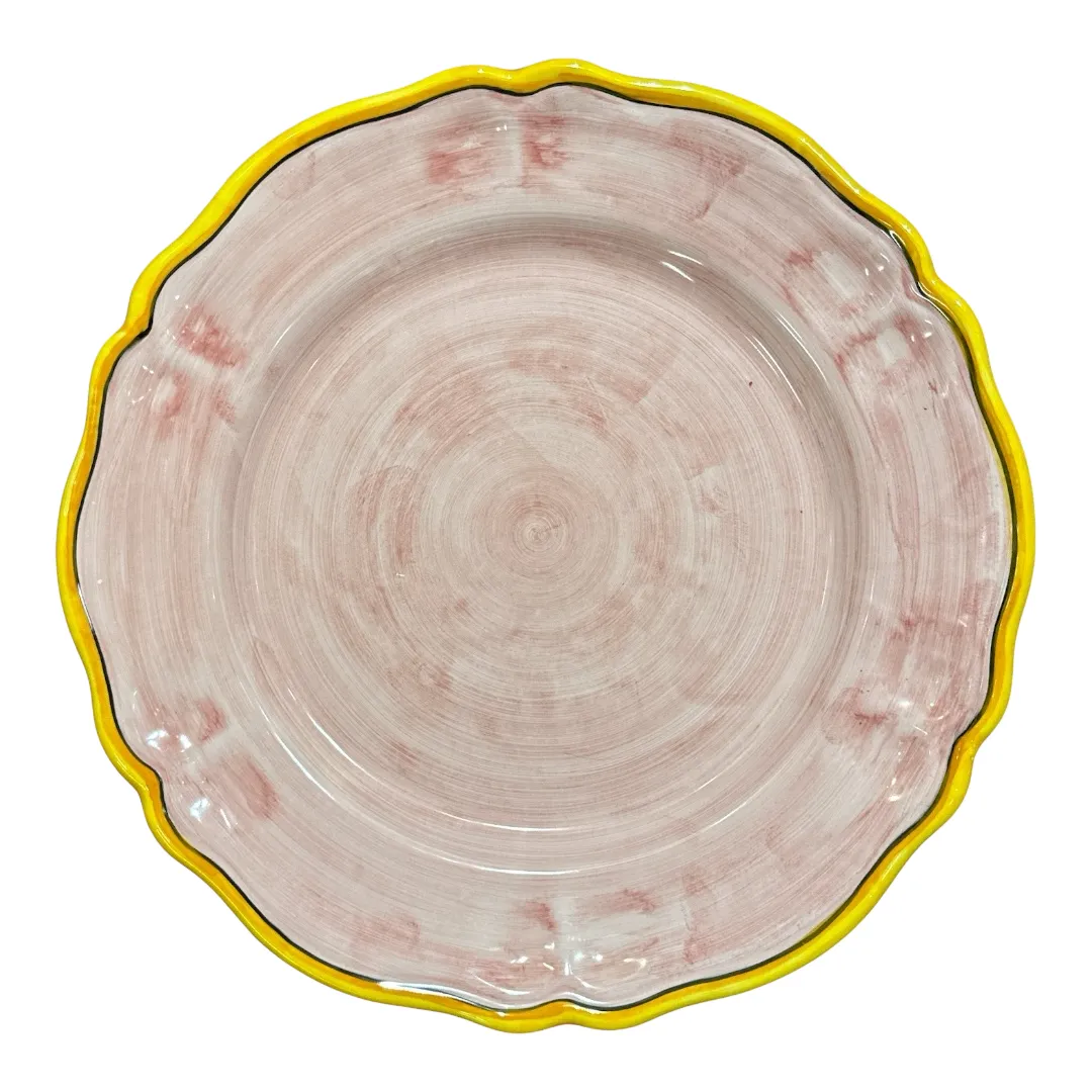 34 cm Charger Plate, Pink Background – Elena
