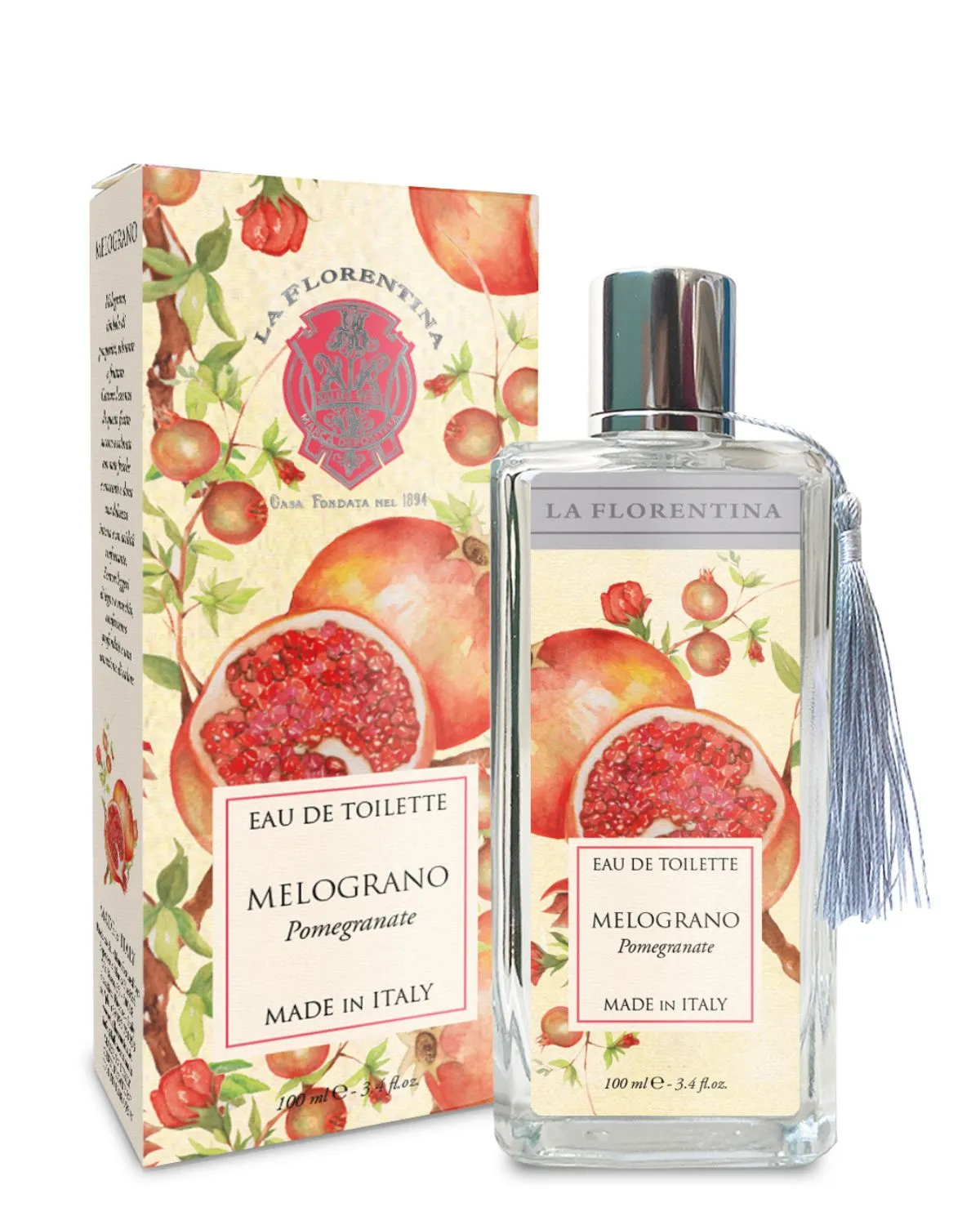 Eau De Toilette – Pomegranate – 100 ml 3.4 oz – La Florentina® Made in Florence