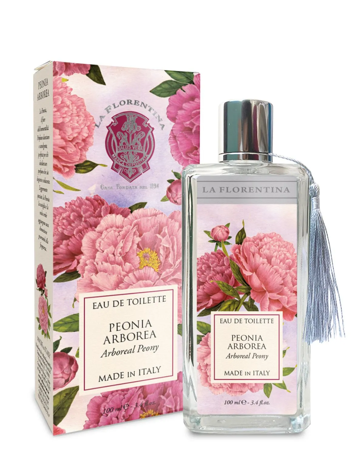 Eau De Toilette – Arboreal Peony – 100 ml 3.4 oz – La Florentina® Made in Florence