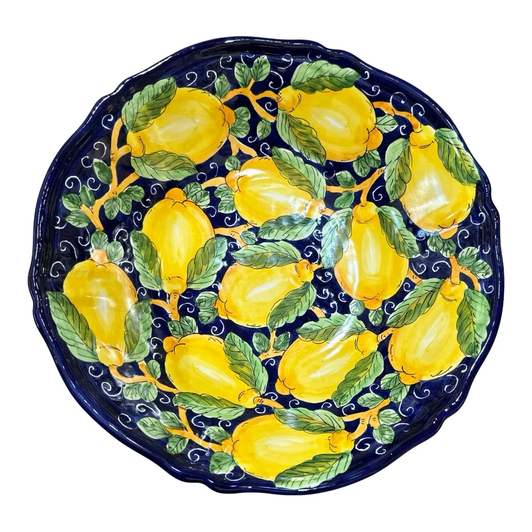 30 cm Scalloped Bowl – Tuscan Lemon