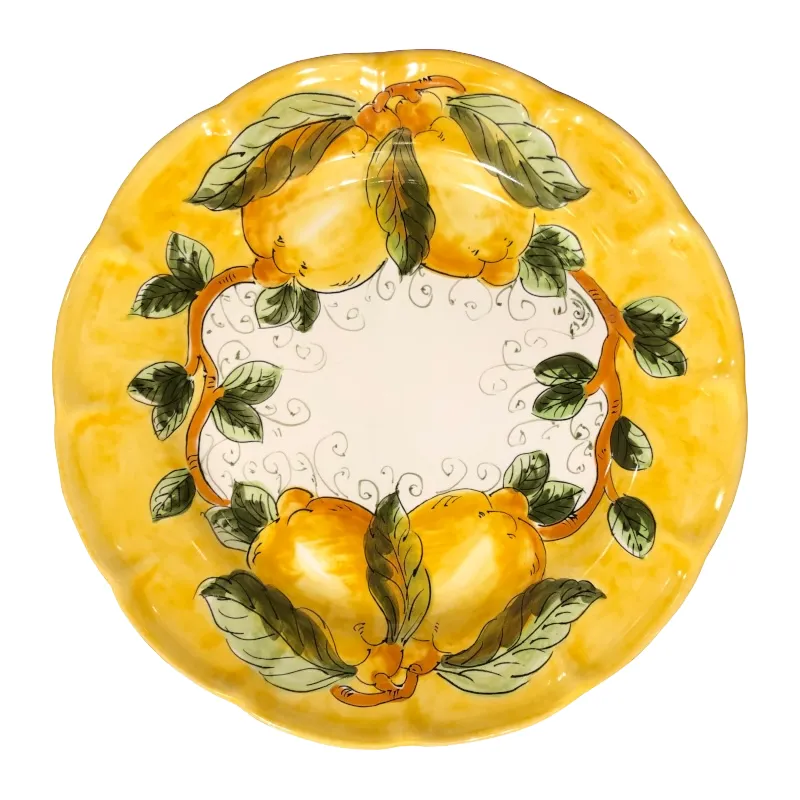26 cm Dinner Plate – Lemon & Sea, Yellow