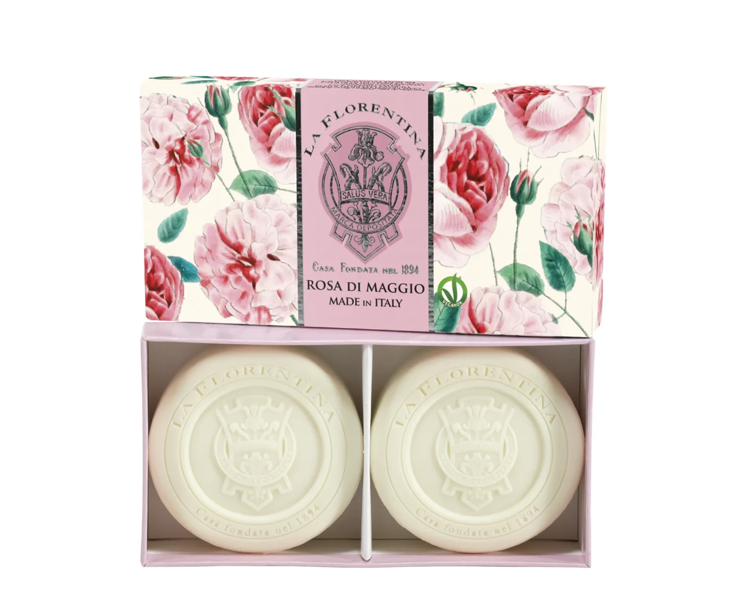 Box 2 Saponette 115gr – Rosa di Maggio – La Florentina
