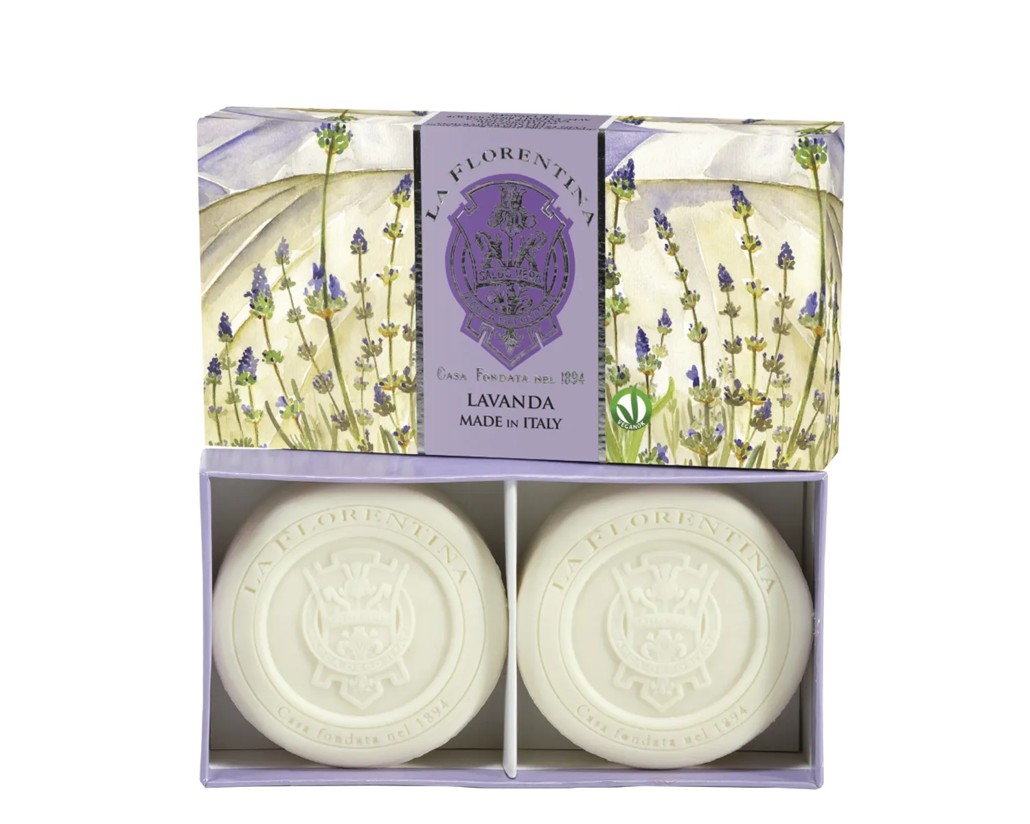 Box of 2 Soap Bars 115 g – Lavender – La Florentina
