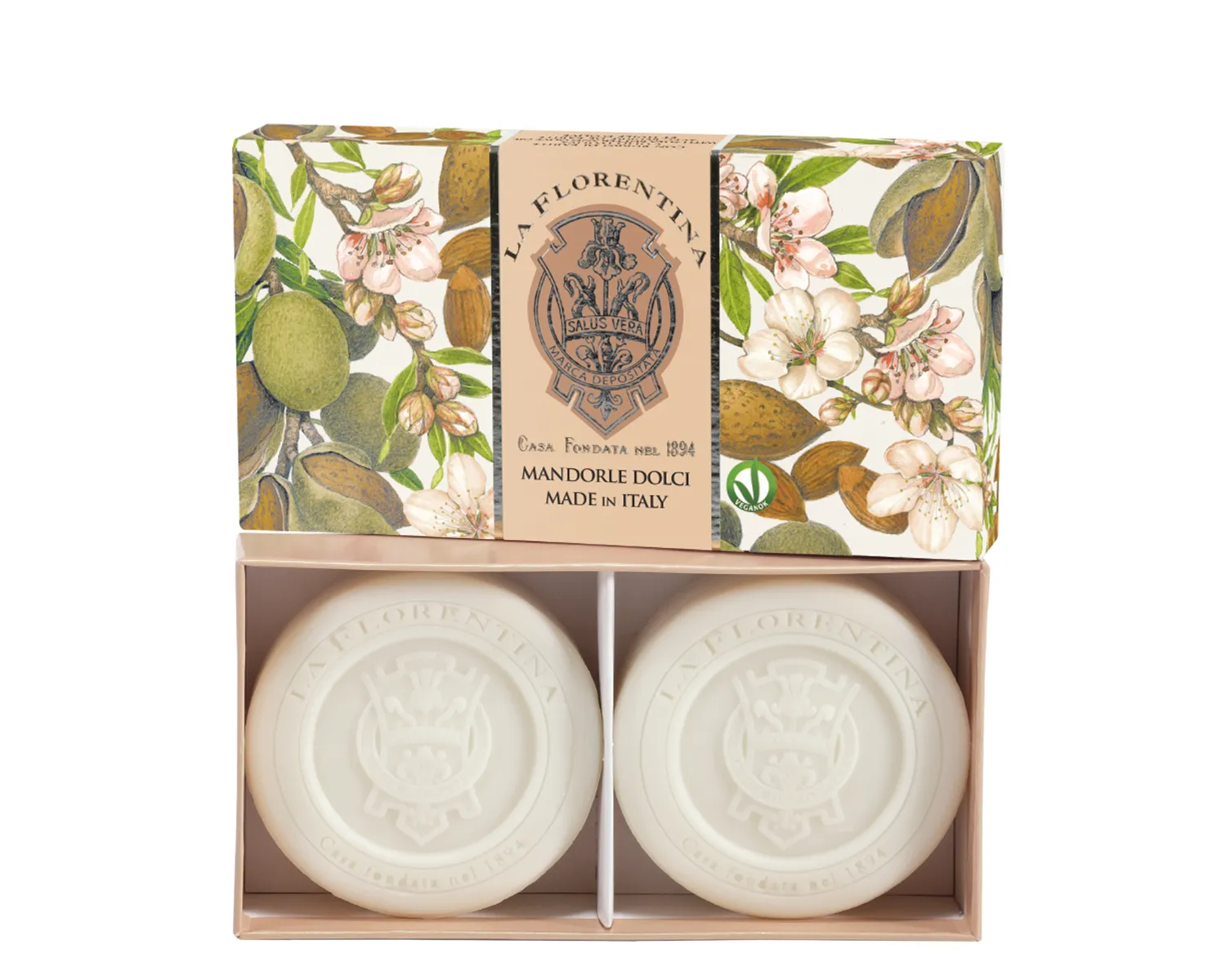 Box 2 Saponette 115 gr – Mandorle Dolci – La Florentina
