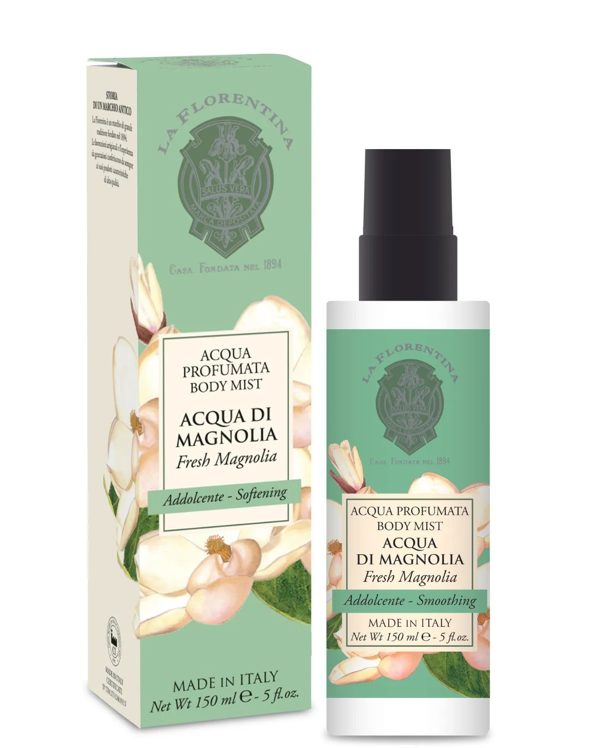 Acqua Profumata Corpo 150ml – Acqua di Magnolia – La Florentina