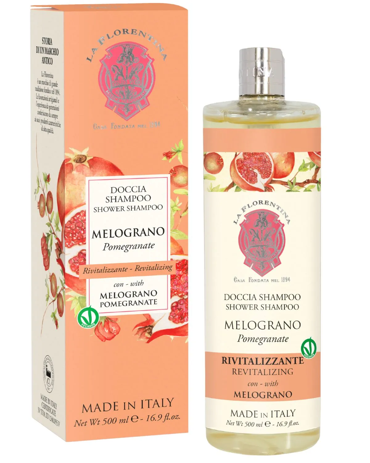 Shower Shampoo 500 ml – Pomegranate – La Florentina Made in Italy