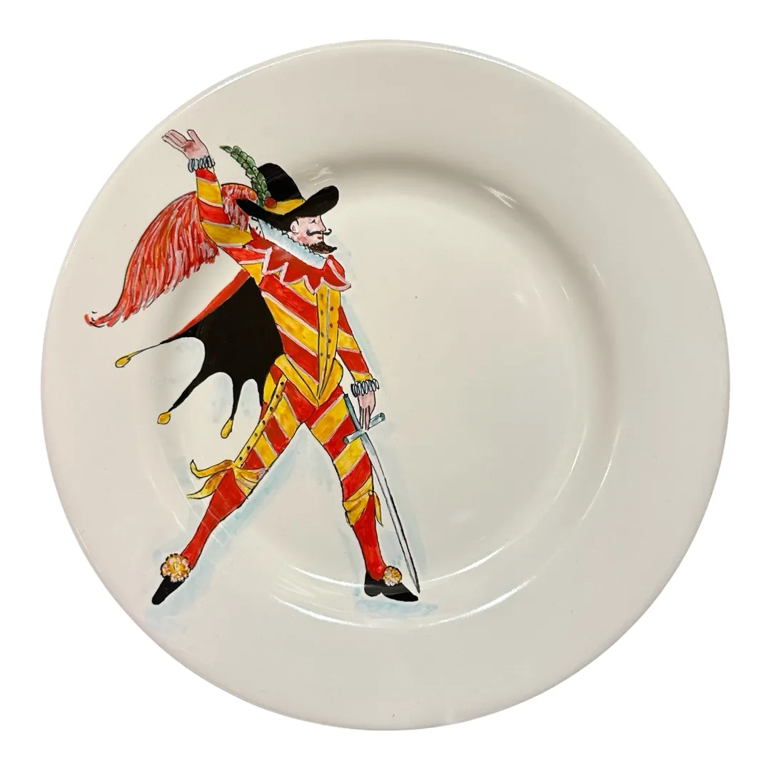 28 cm Dinner Plate “Capitan Spaventa” – Commedia dell’Arte