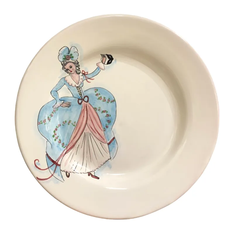 Piatto Piano Diametro 28 cm “Rosaura” – Commedia dell’Arte