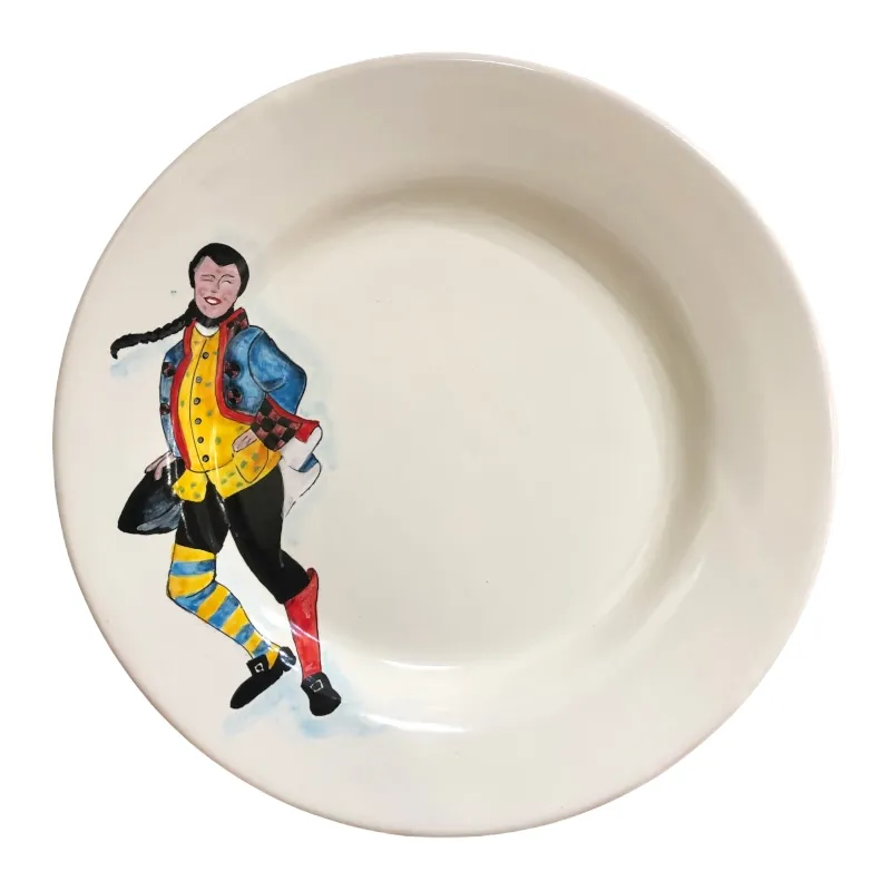 Piatto Piano Diametro 28 cm “Stenterello” – Commedia dell’Arte