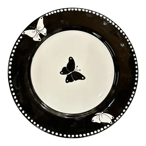 Sottopiatto Diametro 31 cm – Collezione L&L 2 – Black and White