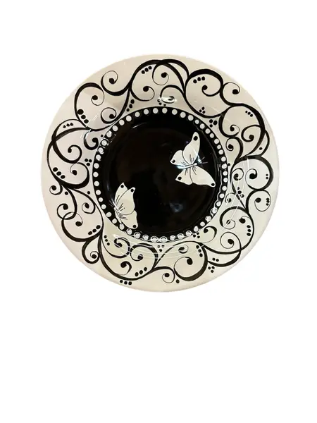 Piatto Ciotola Diametro 26 cm – Collezione L&L 1 – Black and White