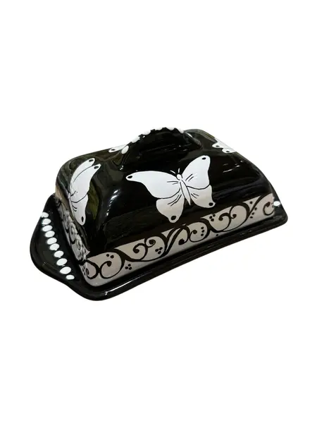 Burriera Con Coperchio - Collezione L&L 1 - Black and White