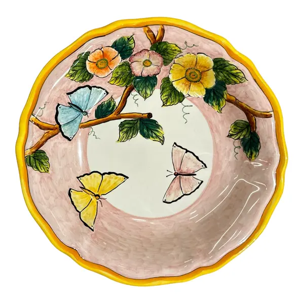 25 cm Bowl, Pink Background – Elena