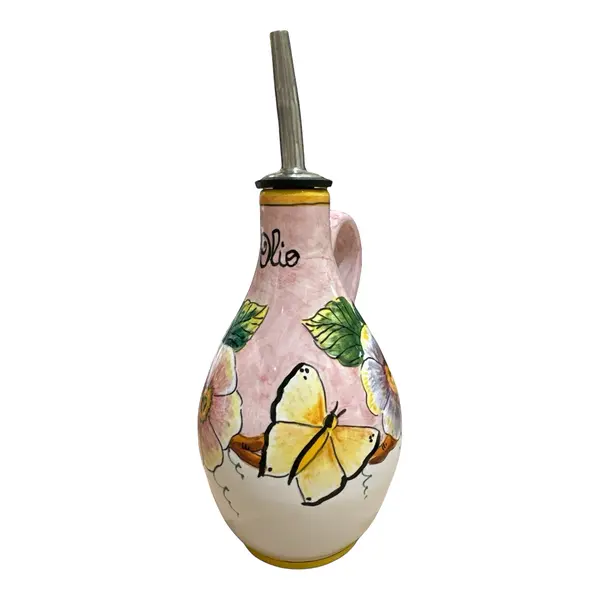 16 cm Oil Bottle, Pink Background – Elena