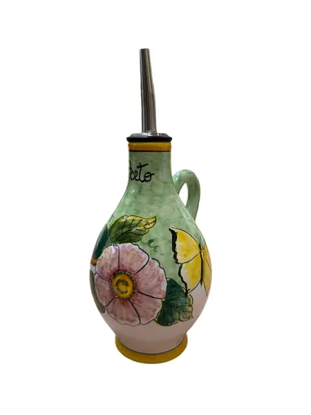 16 cm Oil Bottle, Green Background – Elena