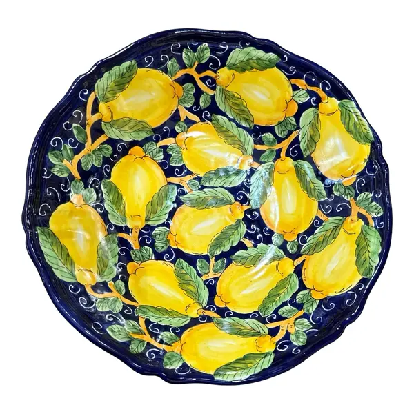 30 cm Scalloped Bowl – Tuscan Lemon