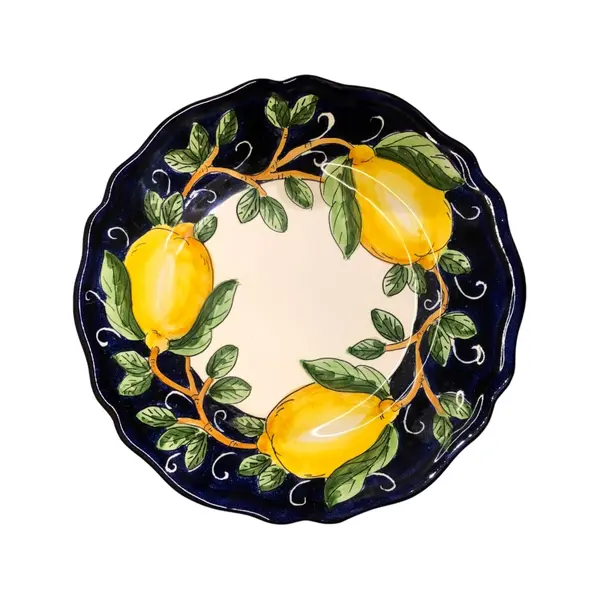 19 cm Scalloped Bread Plate – Tuscan Lemon