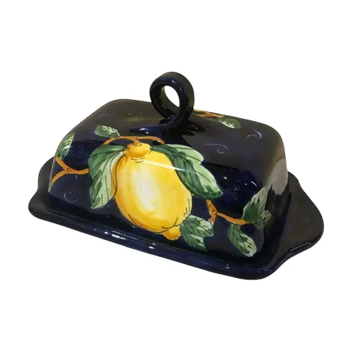 Butter Dish with Lid – Tuscan Lemon