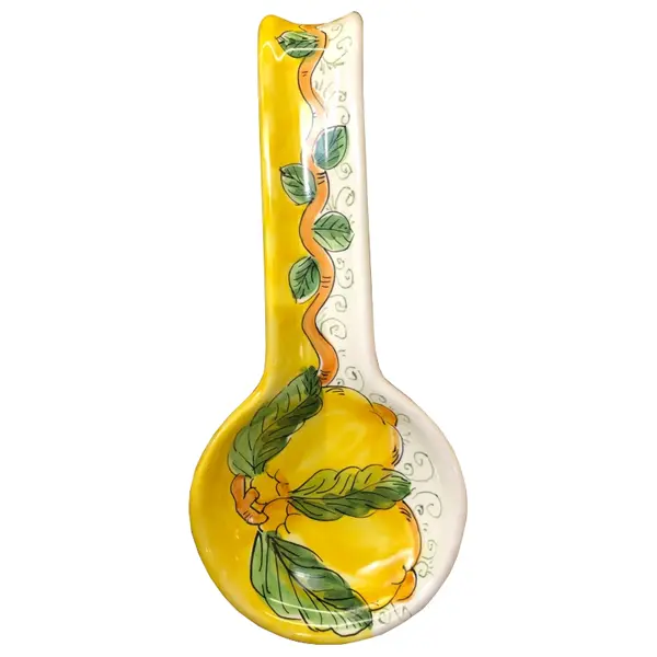 26 cm Spoon Rest – Lemon & Sea, Yellow