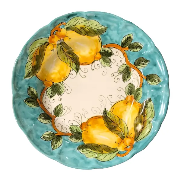 24 cm Pasta Bowl – Lemon & Sea, Green
