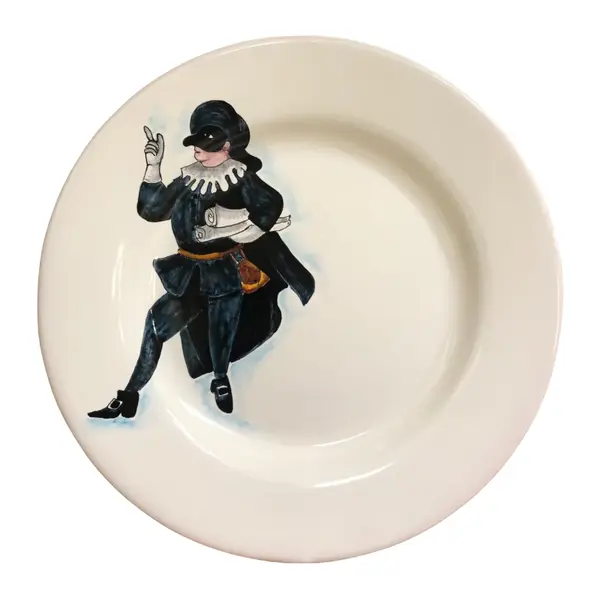 Piatto Piano Diametro 28 cm “Balanzone” – Commedia dell’Arte