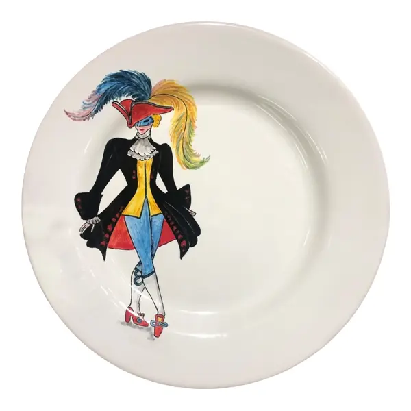 Piatto Piano Diametro 28 cm “Florindo” – Commedia dell’Arte